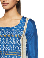W For Woman Women'S Straight Kurta (17Au17350-50780_Blue_18)