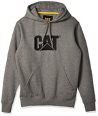 Caterpillar Men's Trademark Hoodies with Embroidered CAT Front Logo, S3 Cord Management System and Pouch Pocket, Dark Heather Gr