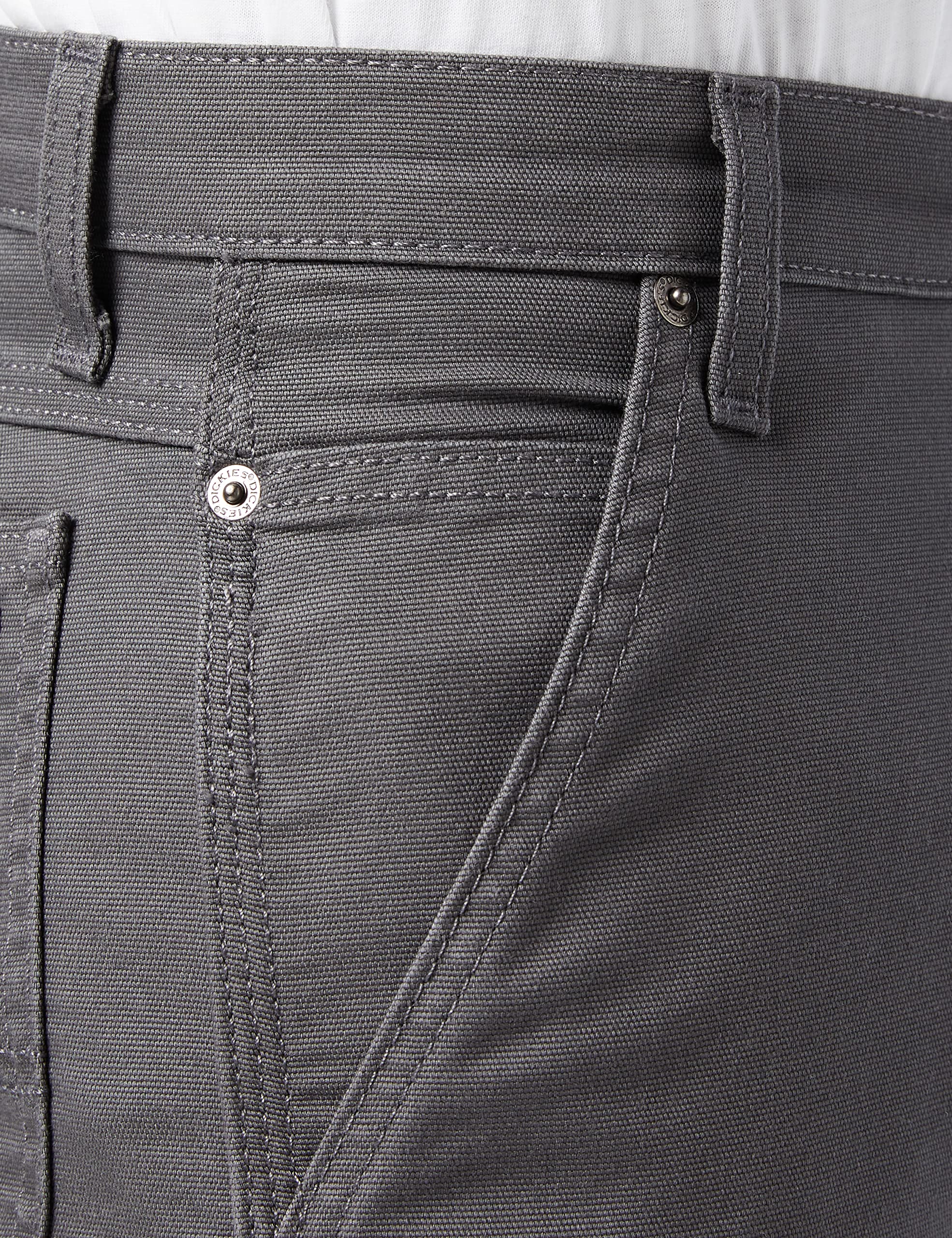 Dickies Mens Tough Max Duck Carpenter Pant, Stonewashed Slate, 34 32