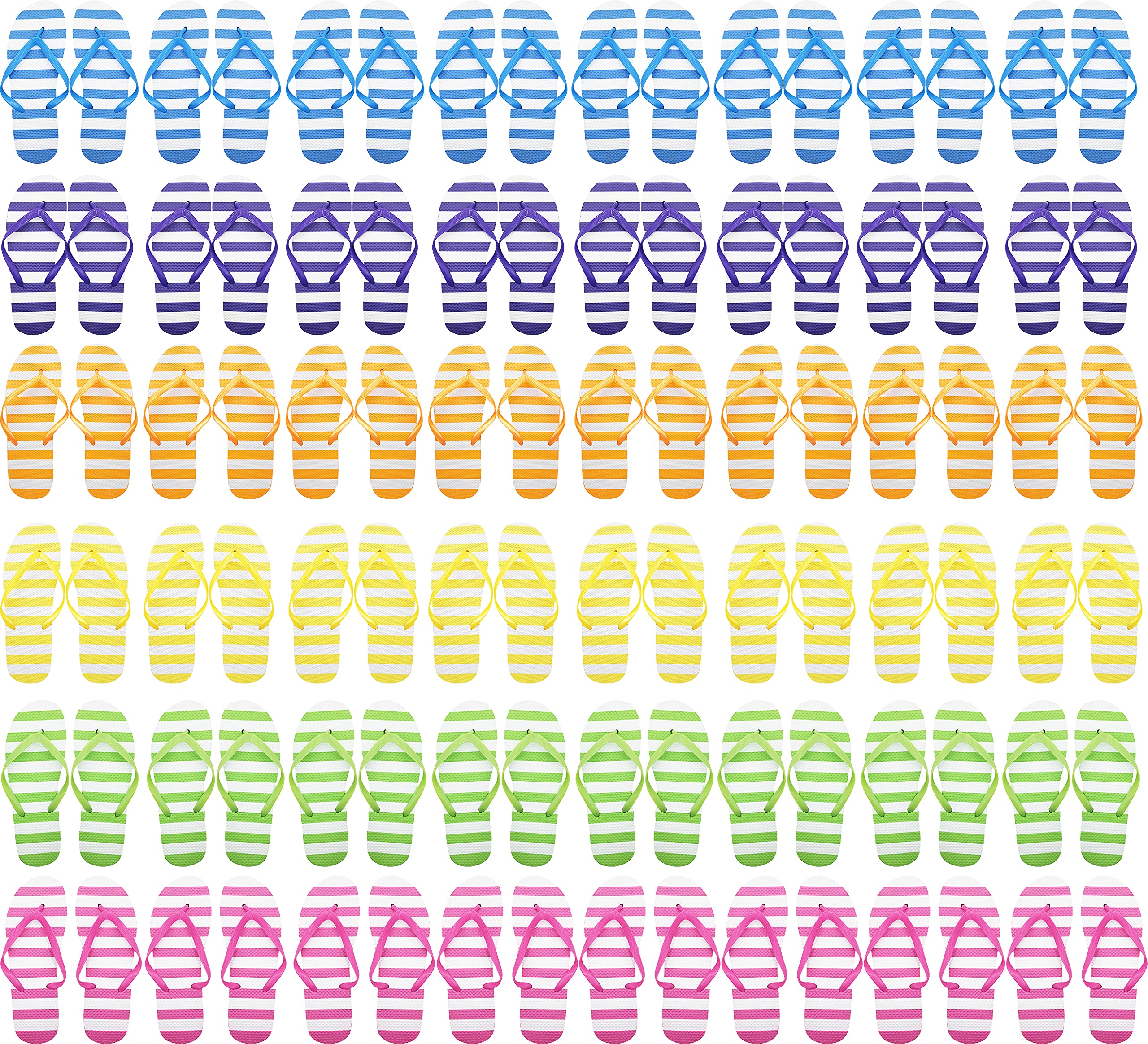 Wholesale Flip Flops, 48 Pairs, Many Colors, Men Women Kids, Wedding, Beach, Pool Party, Bulk Pack Slippers