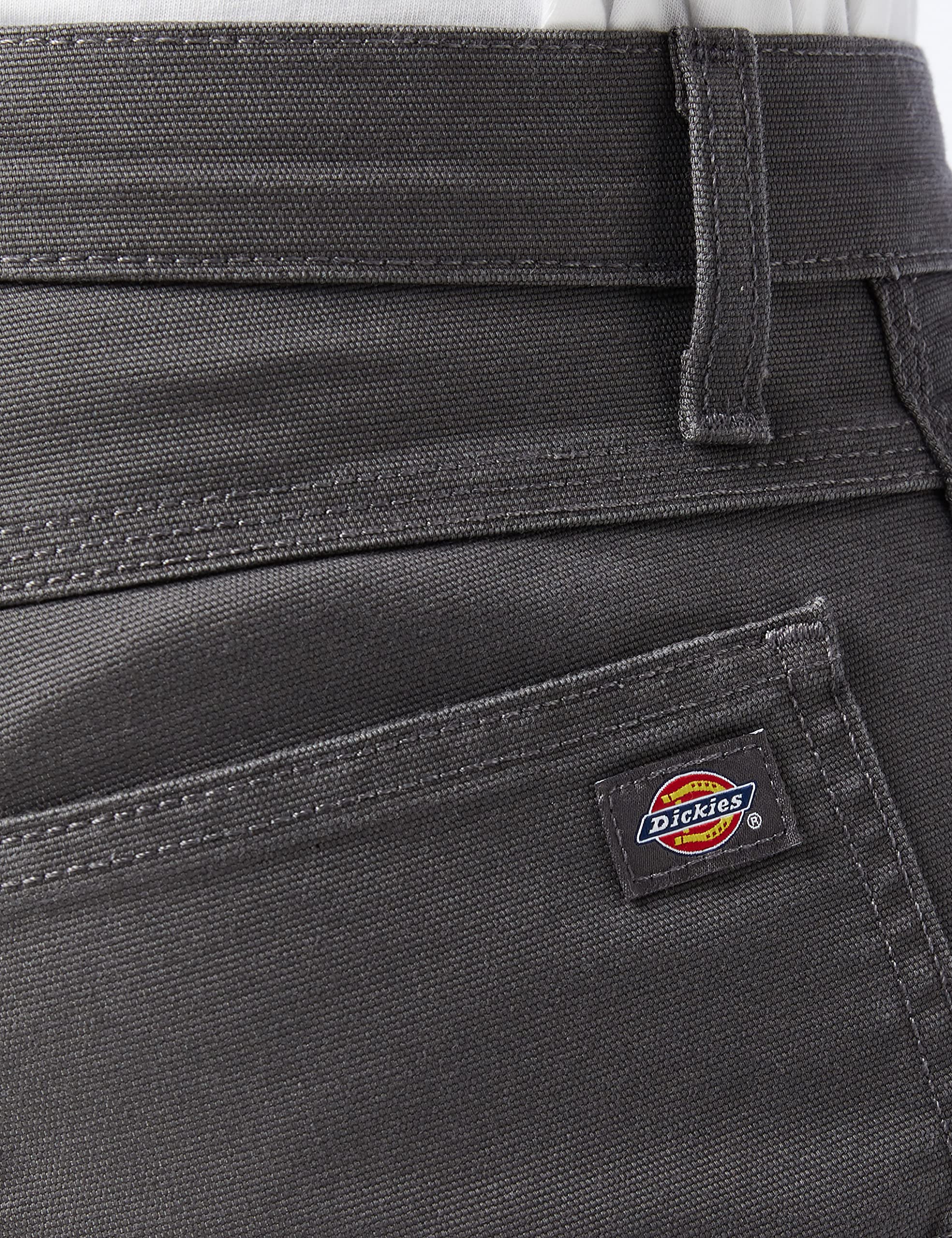 Dickies Mens Tough Max Duck Carpenter Pant, Stonewashed Slate, 34 32