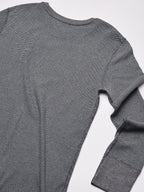 Fruit of the Loom Men's Recycled Waffle Thermal Underwear Crew Top (1 and 2 Packs), Greystone Heather, Large