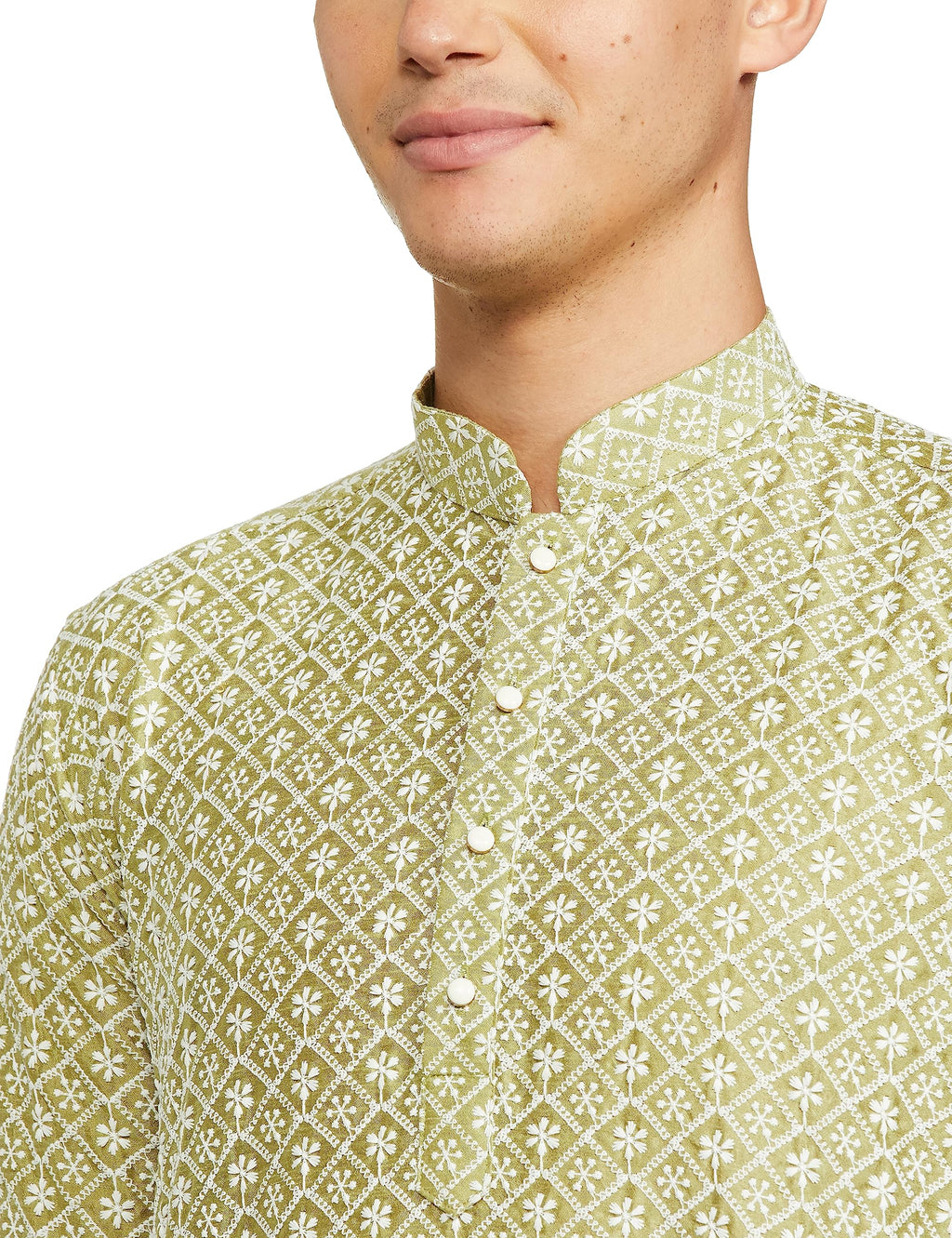 Be Active MenS Traditional Embroidered Lucknowi Full Sleeves Kurta || Cotton Kurta For Men || Men Kurta For Wedding || Kurta Fo