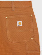 Carhartt Men's Firm Duck Double-Front Work Dungaree Pant B01, Brown, 34W X 34L