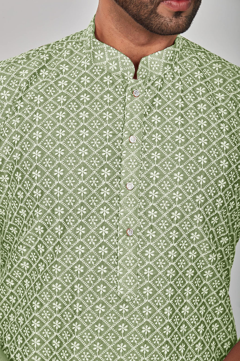 Be Active MenS Cotton Embroidered Lucknowi Green Kurta Set || MenS Kurta Pajama || MenS Kurta Pajama Set || Kurta Pajama For