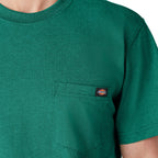 Dickies Men's Big & Tall Heavyweight Crew Neck Short Sleeve Tee Big, Green Heather, XX-Large Tall