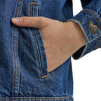 Wrangler Women's Relaxed Fit Girlfriend Denim Jacket, Daffodil, XX-Large