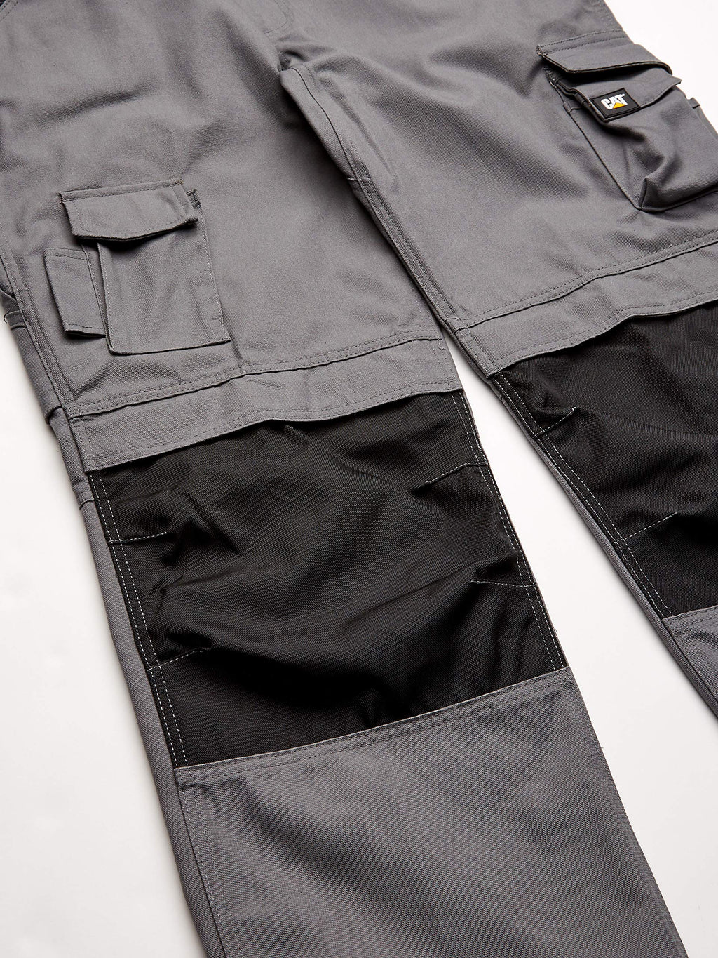 Caterpillar Men's Trademark Work Pants Built from Tough Canvas Fabric with Cargo Space, Classic Fit, Grey/Black, 28W x 30L