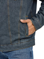 Wrangler Men's Cowboy Cut Western Lined Denim Jacket, Rustic, Medium