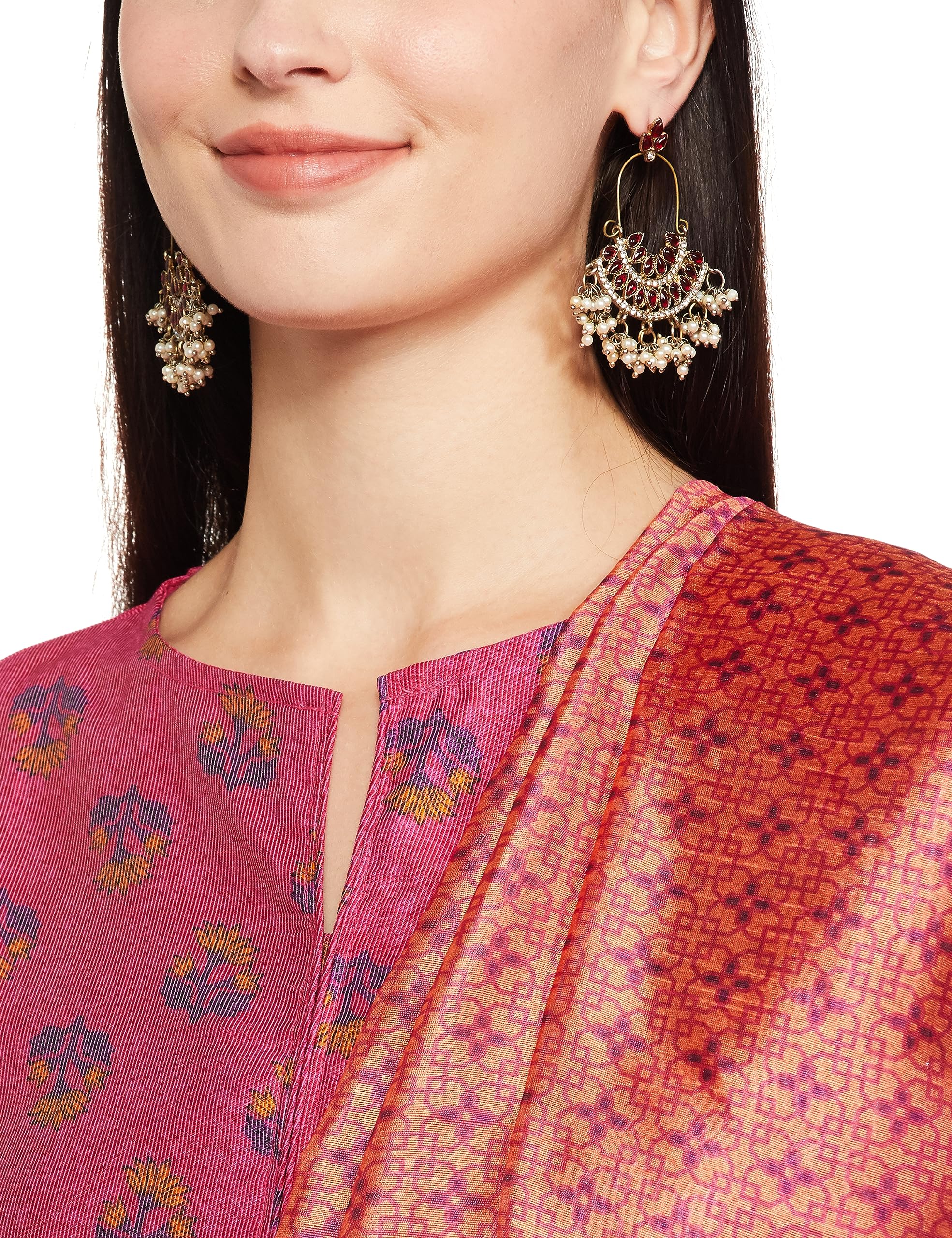 Ketch WomenS Polyester Blend Kurta&Pant&Duppata (Khk3000803_Pink