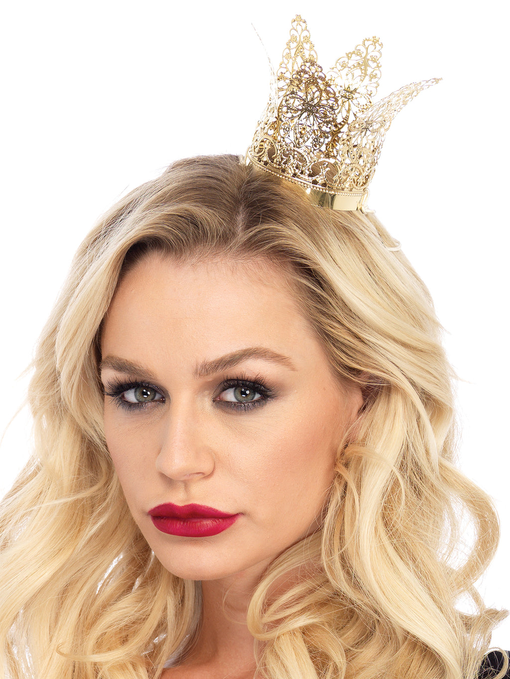 Mini metal filigree crown