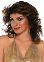 Leg Avenue Farrah feathered wig Brown Color