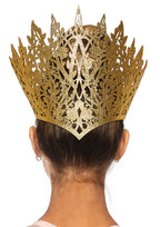 Leg Avenue Glitter die cut crown with jew Gold Color
