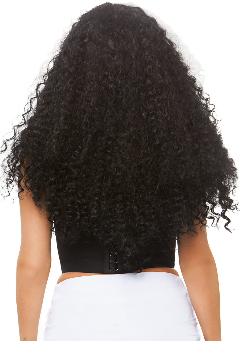 Leg Avenue 29 Long curly wig. Blk/White Color