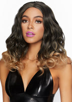 Leg Avenue 18 Curly ombre long bob wig. Blond Color