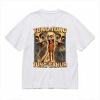 Summer Unisex Tung Tung Tung Sahur T Shirt Women Graphic Streetwear Comfortable，Funny Meme Brainrot T-Shirt Short Sleeve Fashion Clothing