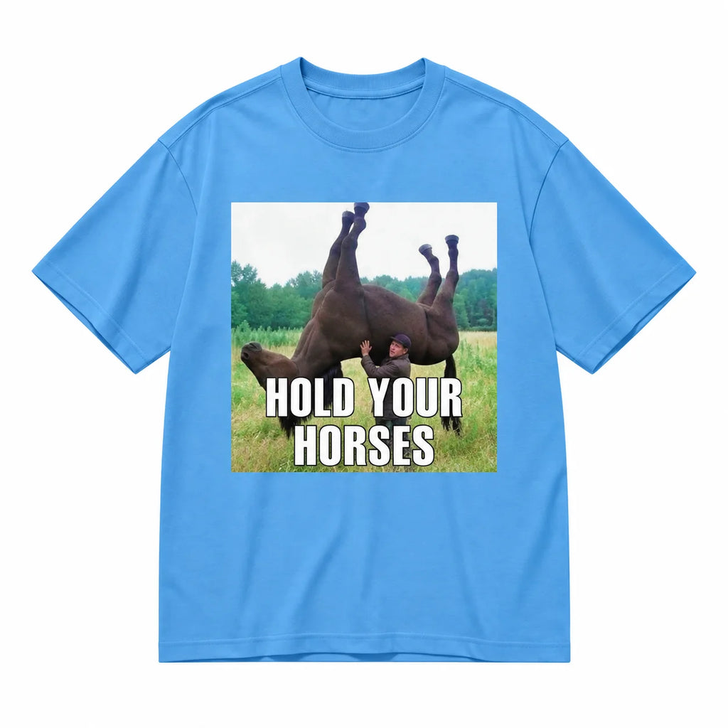 Men Women's Funny Animal Meme Graphic T-Shirt- Menswear Shortsleeve Rock-Inspired Tee, Round Neck, Random Digital Print, Regular Fit, Durable, Machine Washable, All-Season Comfort, Casual Streetwear Unisex Sport Top