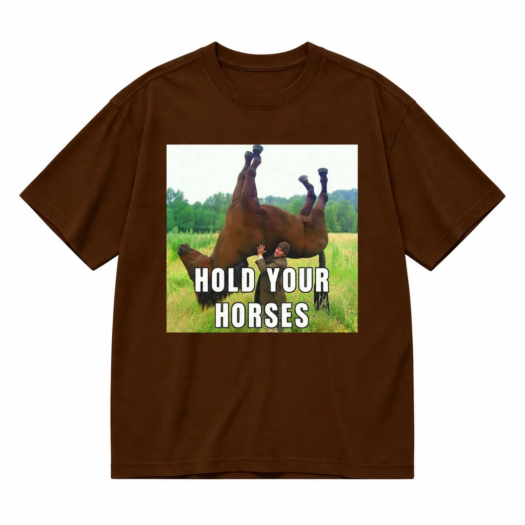 Men Women's Funny Animal Meme Graphic T-Shirt- Menswear Shortsleeve Rock-Inspired Tee, Round Neck, Random Digital Print, Regular Fit, Durable, Machine Washable, All-Season Comfort, Casual Streetwear Unisex Sport Top