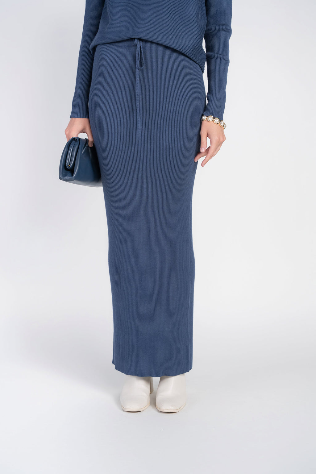 Sweater Rib Skirt- Moonbeam