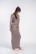 Sweater Rib Top- Mushroom