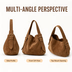 2026 New Vintage Brown Large Capacity Bucket Bag, Can Be Used As Shoulder Bag, Underarm Bag, Crossbody Bag