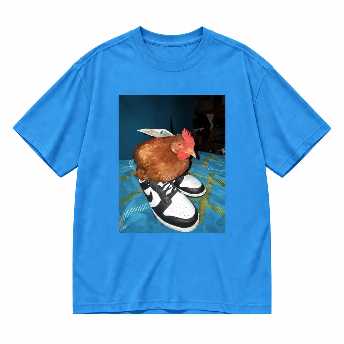 Men Women's Funny Animal Meme Graphic T-Shirt- Menswear Shortsleeve Rock-Inspired Tee, Round Neck, Random Digital Print, Regular Fit, Durable, Machine Washable, All-Season Comfort, Casual Streetwear Unisex Sport Top