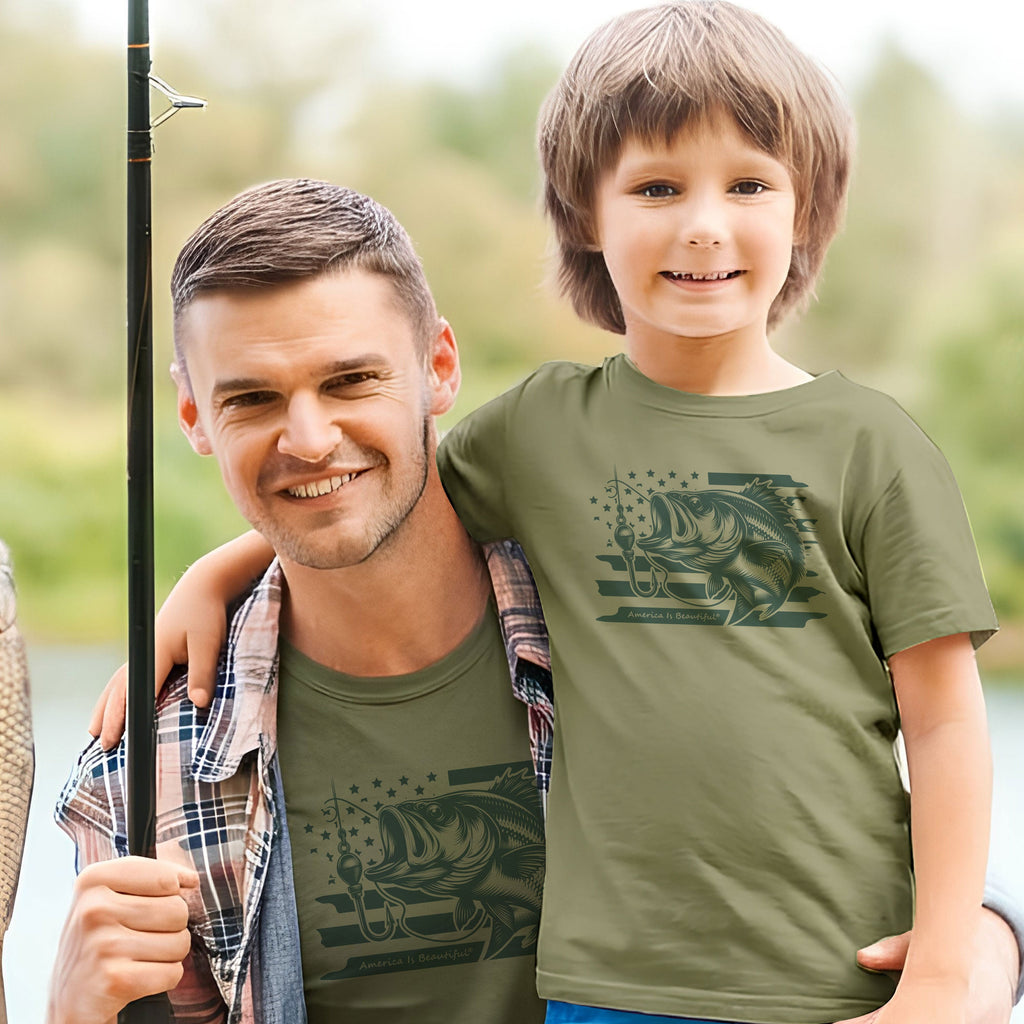Bass and Flag Graphic Tee 2.0 Youth from America The Beautiful®