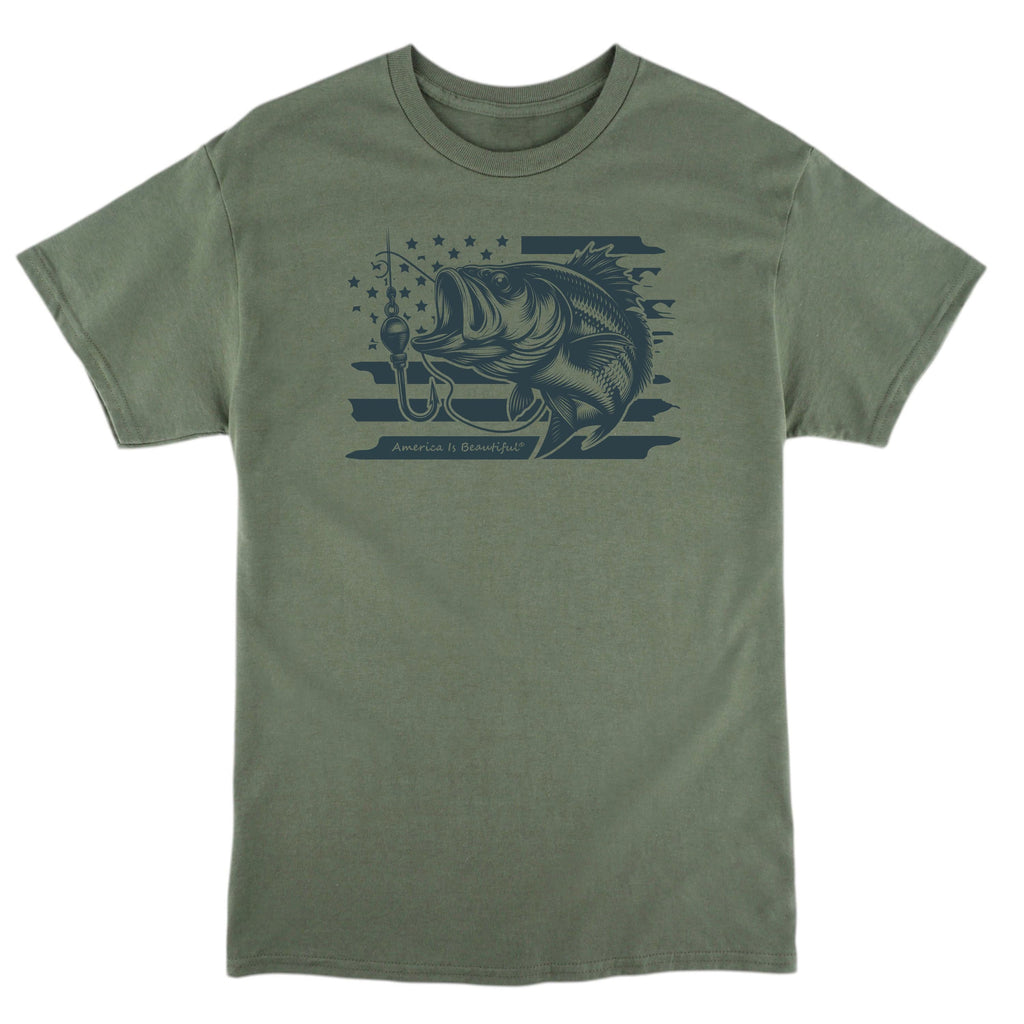 Bass and Flag Graphic Tee 2.0 Men from America The Beautiful®