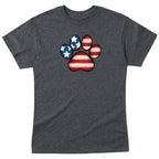 Pawsitively American Dog Paw Flag Shirt - M