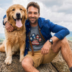 Pawsitively American Dog Paw Flag Shirt - M