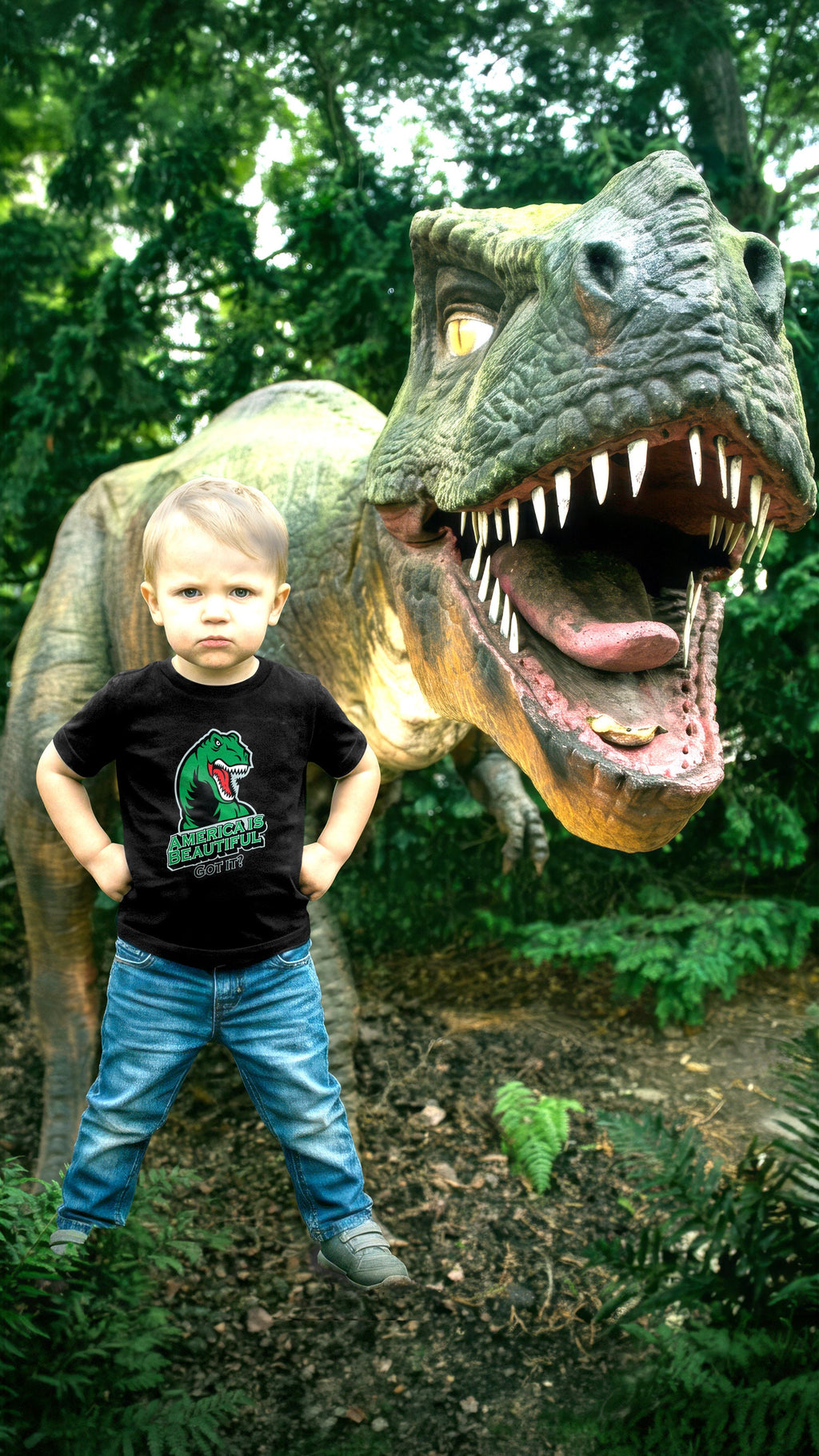 America Is Beautiful Got-it? Toddler’s  T-Rex Tee