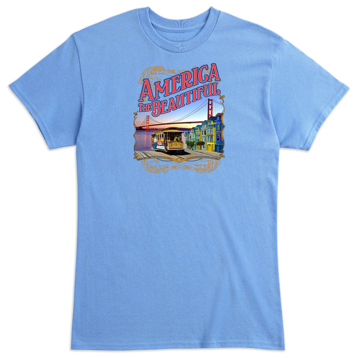 San Francisco Golden City Trolley Icon Mens Graphic Tee By America The Beautiful®