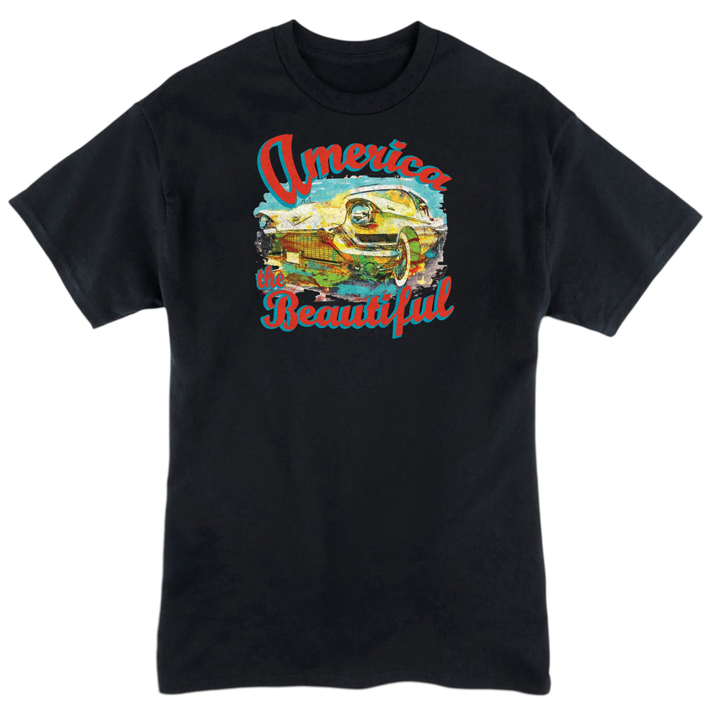 America The Beautiful® Classic Car 59 Cadillac Mens T-Shirt