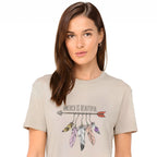 America Is Beautiful® Arrow and Feathers Womens Graphic T-shirt