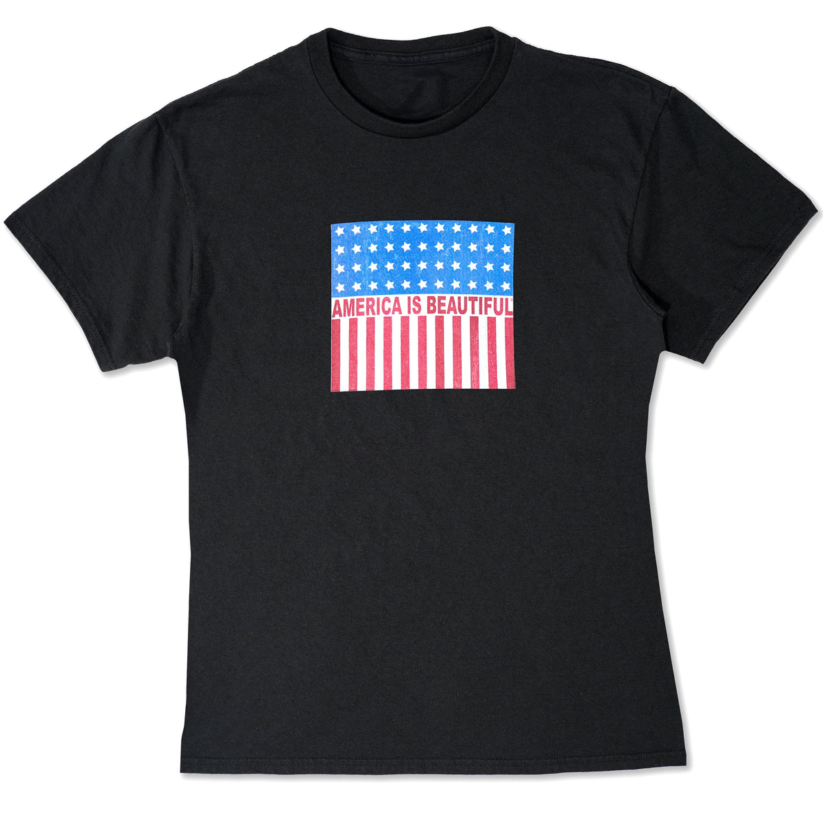 Freedom Flag Icon by America The Beautiful® Womens Red White And Blue American Flag on Black