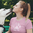 Life Off-Leash Dog Paw Print Message Tee by America The Beautiful®