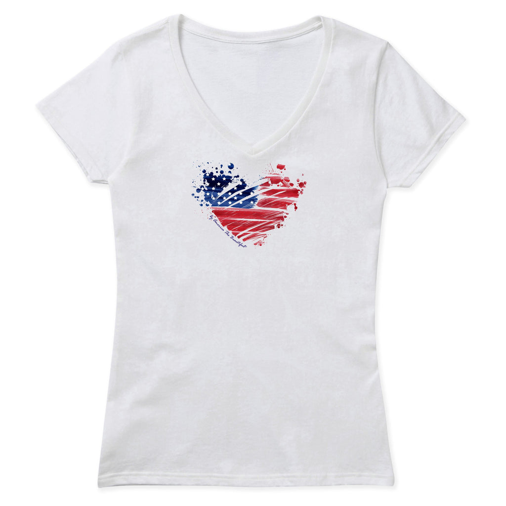 American Flag Heart Graphic Tee 3 from America The Beautiful® - W
