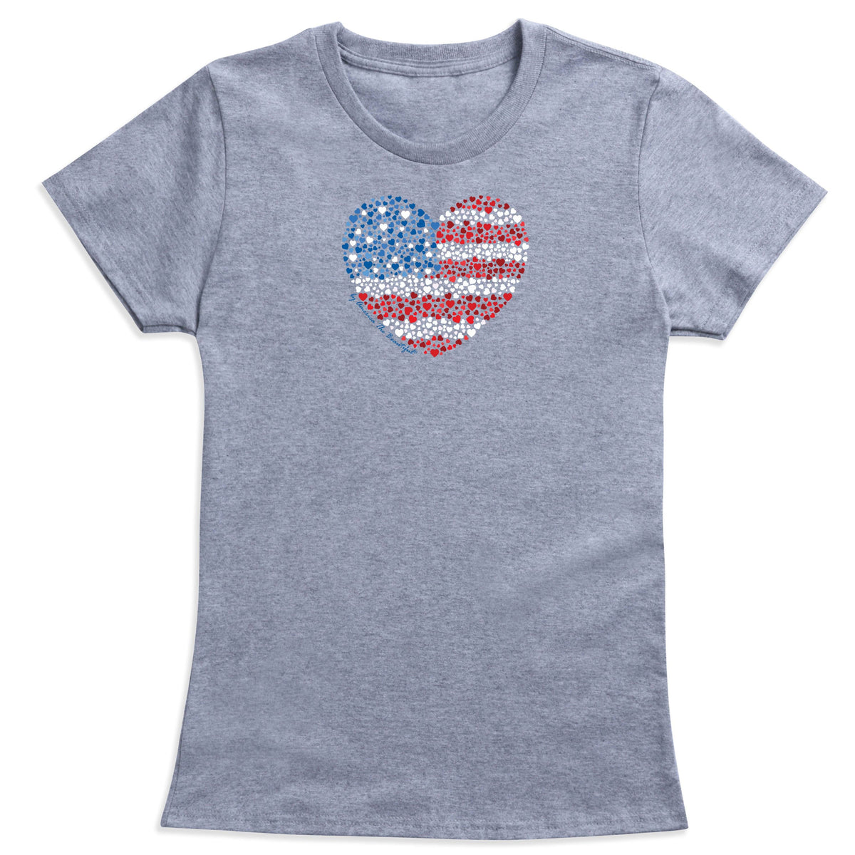 American Flag Heart Graphic Tee 1 from America The Beautiful® - W