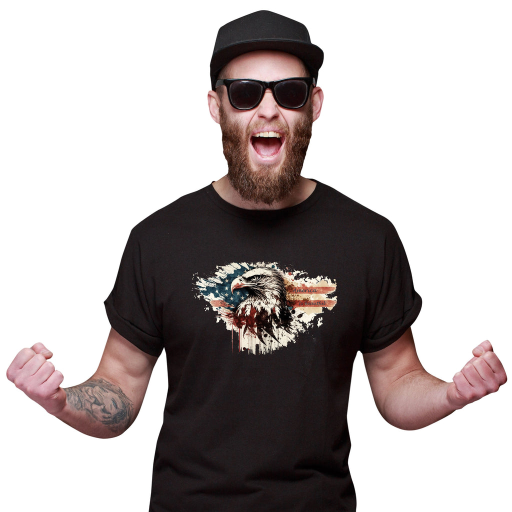 American Flag and Eagle Message Tee 4.0 from America The Beautiful®