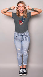 Playfully Patriotic!™ 1941 Victory Sign Womens T-shirt