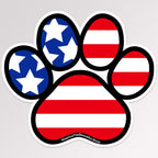 Pawsitively American Dog Paw Print American Flag Magnet