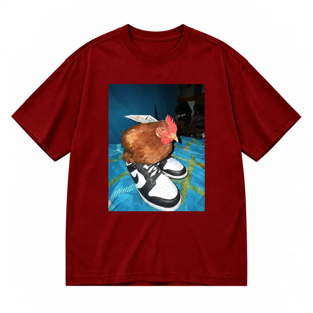 Men Women's Funny Animal Meme Graphic T-Shirt- Menswear Shortsleeve Rock-Inspired Tee, Round Neck, Random Digital Print, Regular Fit, Durable, Machine Washable, All-Season Comfort, Casual Streetwear Unisex Sport Top