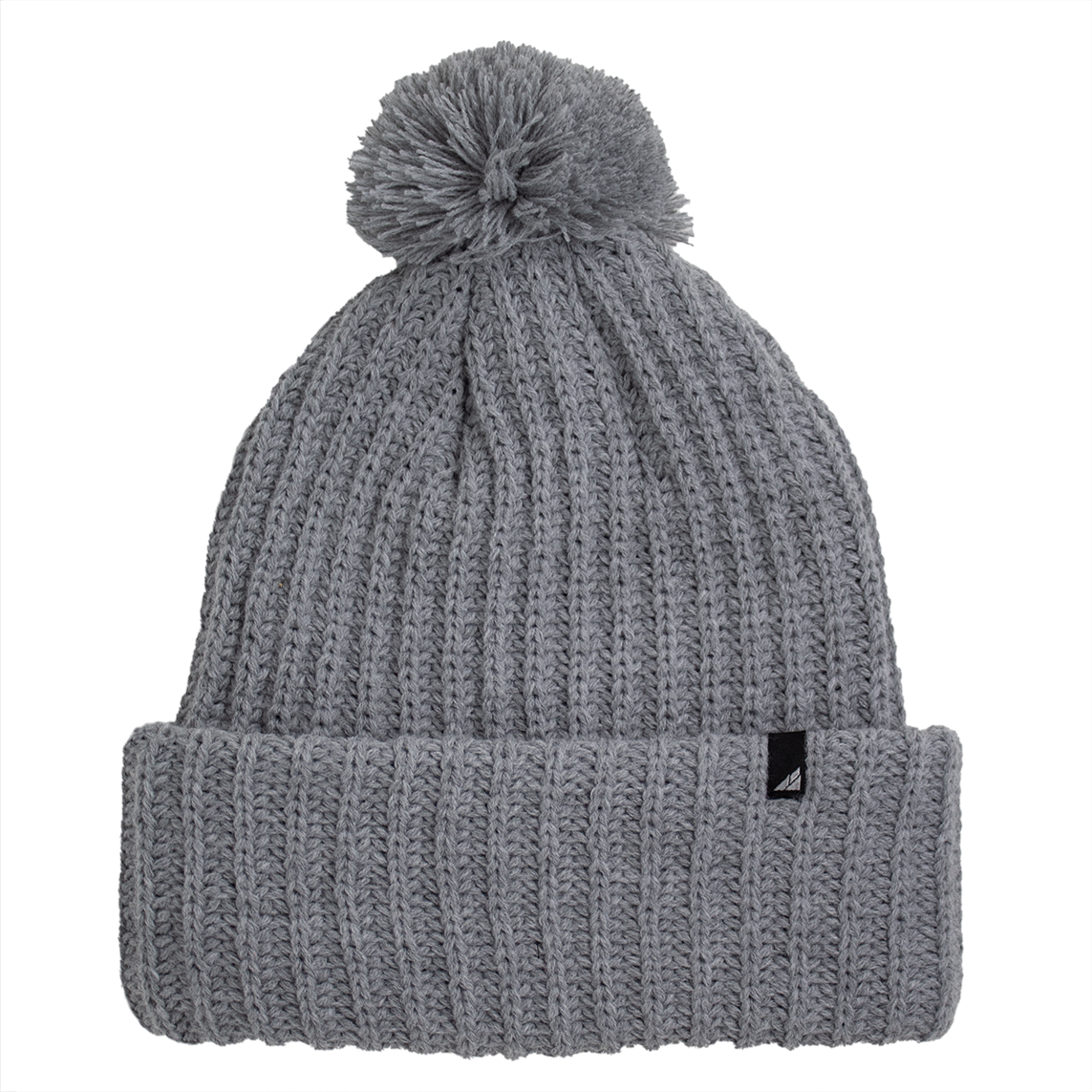 Adult Acrylic Ribbed Cuff with Matching Pom Hat