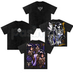 Albedo Succubus Anime T-Shirt – Retro Overlord Graphic Tee, Vintage Washed Dark Fantasy Lightweight Cotton Unisex Manga Top