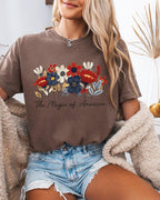 America the Magic of America USA Flag flower Garment Dyed T Shirt