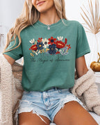 America the Magic of America USA Flag flower Garment Dyed T Shirt