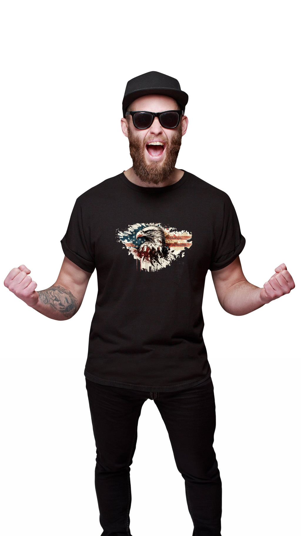 American Flag and Eagle Message Tee 4.0 from America The Beautiful®