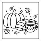 Cozy Autumn Coloring Book – Bold & Easy (92 Pages, PDF)