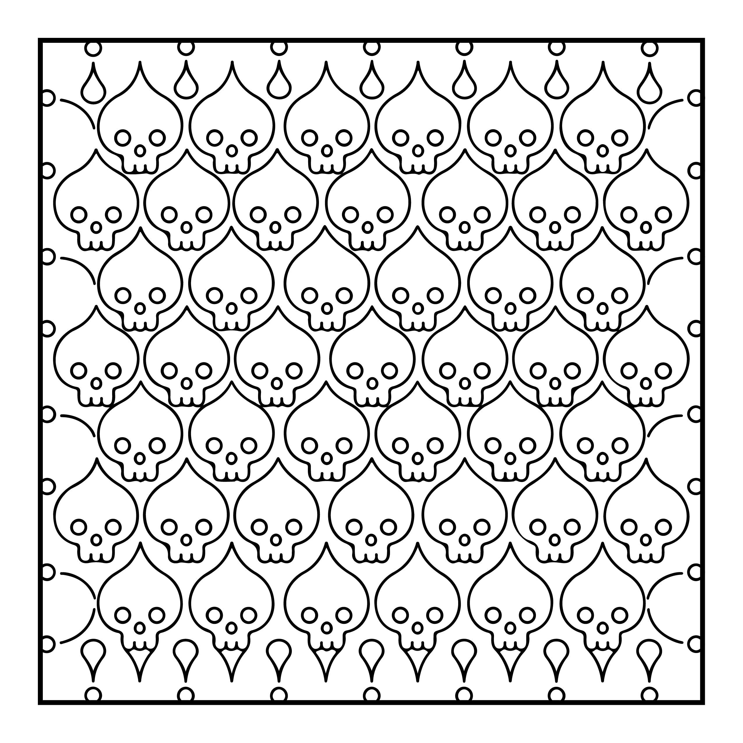 Comfy Halloween Pattern Coloring Book – Bold & Easy Designs (110 Pages, Instant Download PDF)