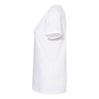 Next Level Womens Fine Jersey Relaxed V T-Shirt - White, L